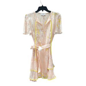 Reiss Peach/Pink Floral Mini Length Dress Women's Size 6